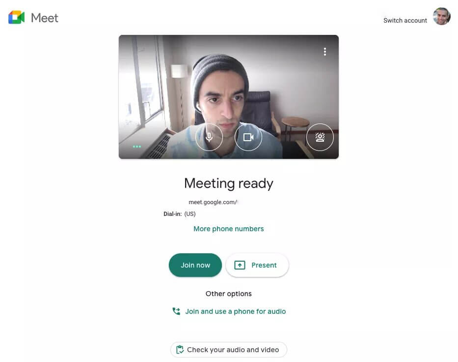 В Google Meet появилась «зеленая комната» для проверки видео и звука перед началом конференции